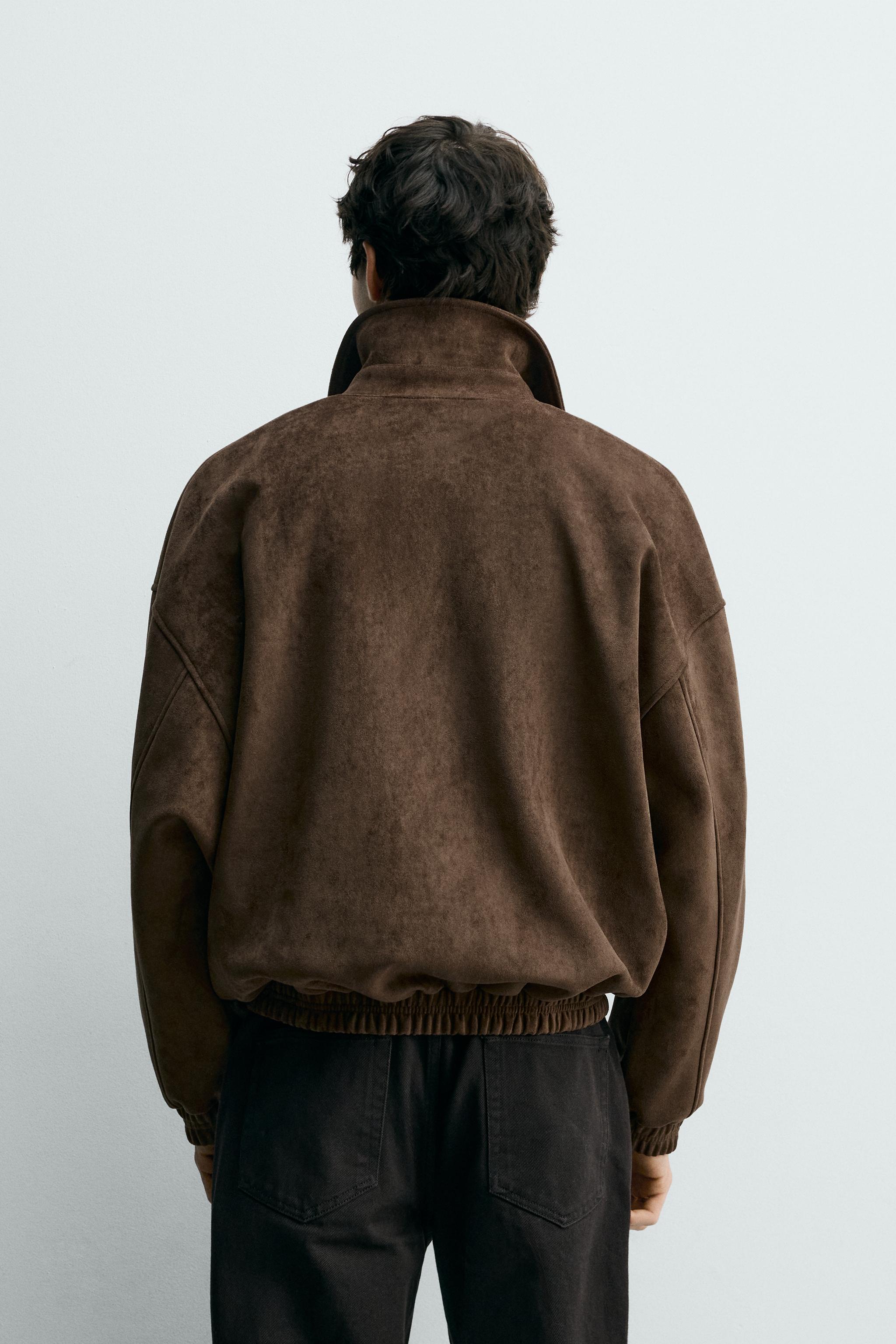 BLOUSON RELAXED FIT EFFET DAIM
